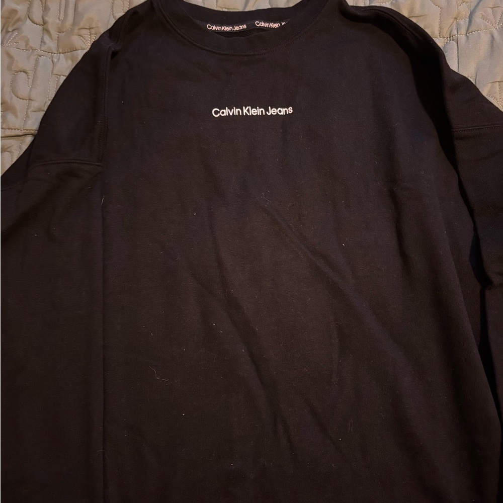 Calvin Klein Black Long Sleeve Shirt Dress